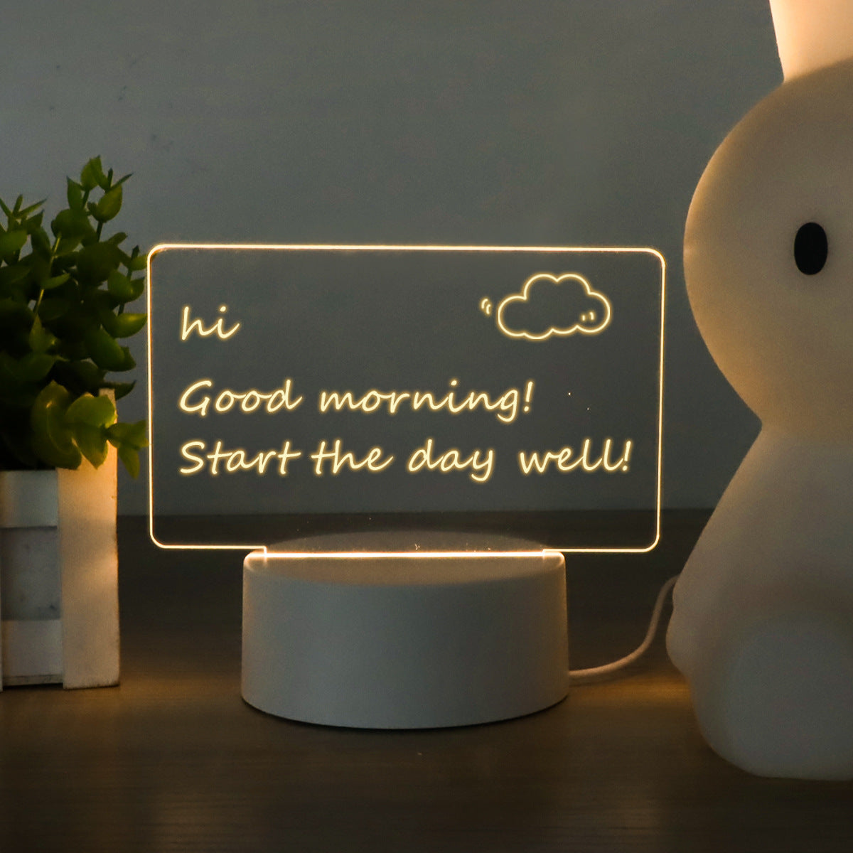 LightBliss Board 2, LED Light Note Board Usb Desktop Night Light Luminous Handmade Writing Board