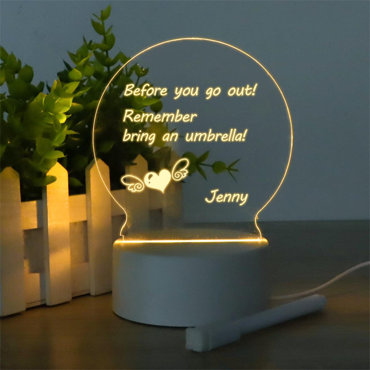 LightBliss Board 2, LED Light Note Board Usb Desktop Night Light Luminous Handmade Writing Board